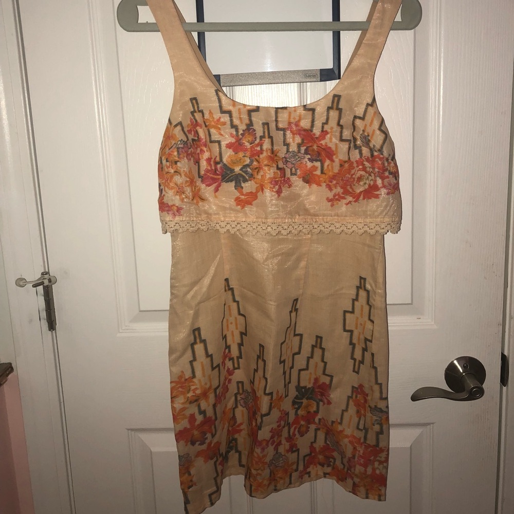 Free People Shimmer Floral Dress